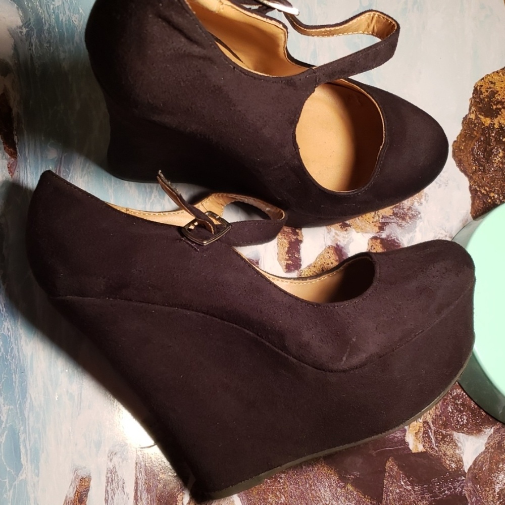 🌹Black plataformas  shoes.